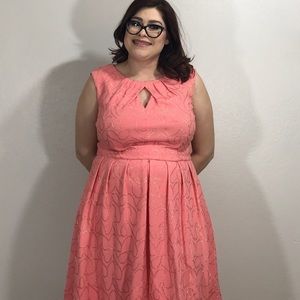 Peach & Gold Ellen Tracy Dress